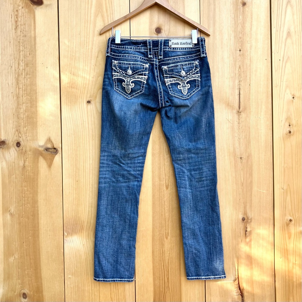 Rock Revival Esther Straight Jeans Sz 28 - Picture 4 of 8